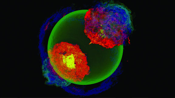 3-D image of Type la supernova.