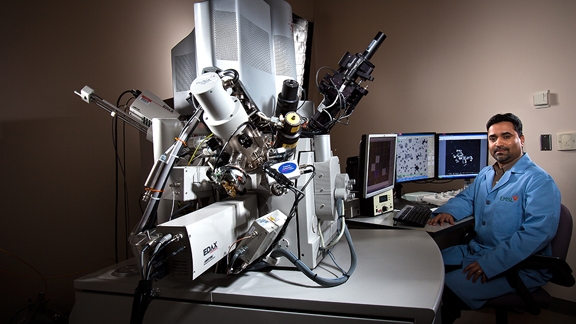 In studying the MOF, the team used microscopes and other instruments at EMSL, a DOE scientific user facility at PNNL.