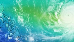 An image of supertyphoon Haiyan approaching the Philippines in 2013.