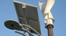 hybrid solar- and wind-powered streetlights
