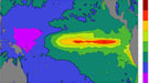 Computer simulations of sea surface temperature.