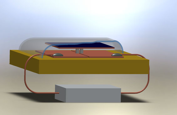 Schematic of thermoelectric solar cell.