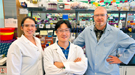 Pamela Peralta-Yahya, Taek Soon Lee, and Mario Ouellet of the DOE Joint BioEnergy Institute team that used microbes to synthesize a bio-based drop-in substitute for diesel fuel.