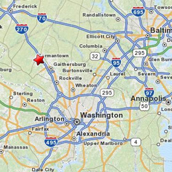 DOE location in Germantown MD; click for detailed map