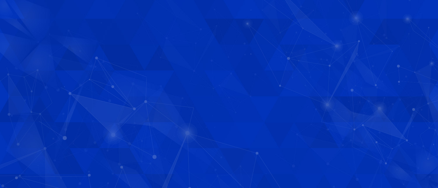 Blue background with varying geometric shapes